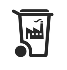 industrial factory waste symbol icon