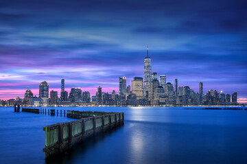 New York Skyline during Sunrise
