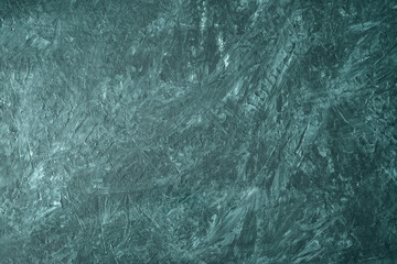 Green decorative surface. Green plastered texture wall