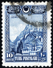 Republic of Turkey postage stamp. Republic of Turkey historical stamp. A postage stamp printed in Republic of Turkey.