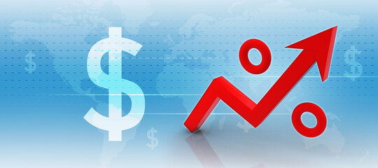 3d rendering Stock market online business concept. business Graph 