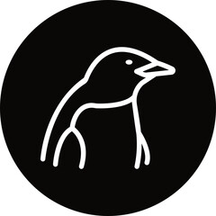 penguin glyph icon