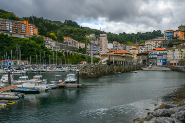 Fototapeta na wymiar One of the towns to visit in the Basque Country: Motrico, Guipuzcoa, Spain