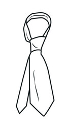 cravat, neckwear, neckcloth, men's clothing accessories, neck, detail, tie template,  flat sketch, menswear, man clothes, silk tie, fashion template, fashion technical drawing, tie drawing, fashion dr