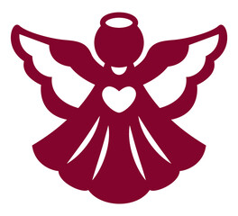 Laser cutting christmas angel decoration vector design. Merry Christmas Angels Greeting Card. Paper cut angel. X-mas angel for wood carving, paper cutting and christmas decorations.