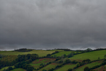 A view of the country side near the coast in Devon UK
