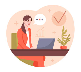 Woman working concept