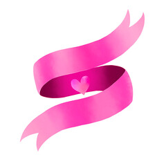 Hand drawn watercolor ribbon banners for text with clipping path.