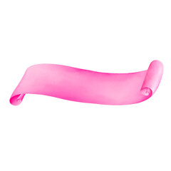 Hand drawn watercolor ribbon banners for text with clipping path.