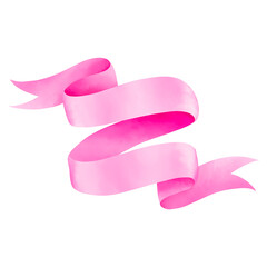 Hand drawn watercolor ribbon banners for text with clipping path.