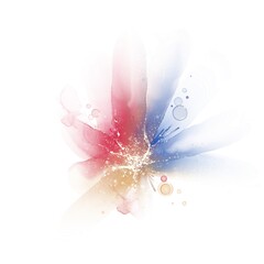 abstract fluid art painting alcohol ink technique blue flower