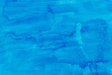 Bright blue hand drawn illustration with grain paper texture.