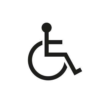 Disabled sign. Isolated raster icon.