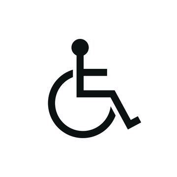 Disabled sign. Isolated vector icon.