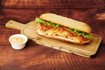 breakfast with coffee and croissant