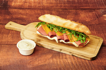 breakfast with coffee and croissant