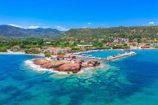 Village of Skala Nees Kidonies, Lesvos island, Greece.