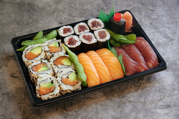 a sushi and chopsticks japan food