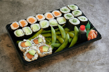 a sushi and chopsticks japan food