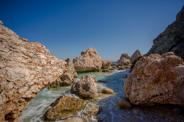 Sea trip to the Turkish island of Suluada with white sand and emerald water. A delightful place to relax and sunbathe.