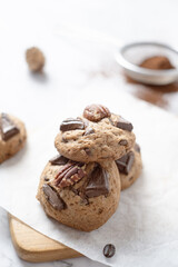 Tiramisu Cookies. set on cafe table.