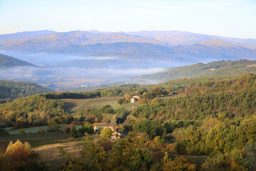 Obraz premium Autumn landscapes of Casentino, Tuscany