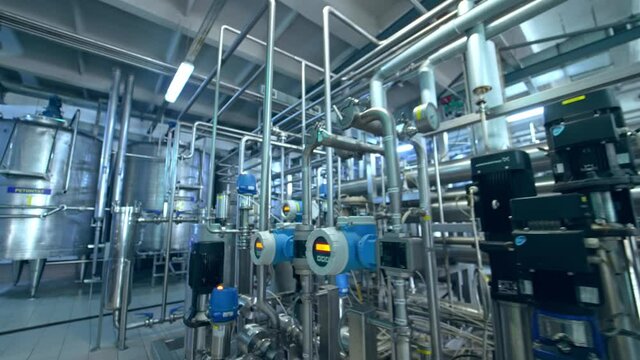 Dairy Food Production Plant. Modern plant for the production of dairy products