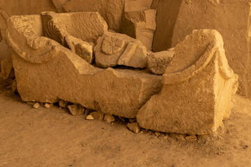 Cave of the coffins at Bet She'arim in Kiryat Tivon, Israel catacombs with sarcophagi
