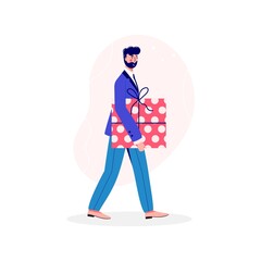 Banner with people holding voucher, coupon or gift card. Characters with shopping discount certificate. Business concept for season shop sale, loyalty program, bonus, promotion. Vector illustration