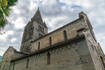 Fototapeta na wymiar Basilica of San Salvatore dei Fieschi in Cogorno, Lavagna, Genoa, Liguria, Italy.