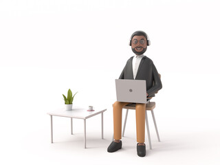 3D Character of young businessman