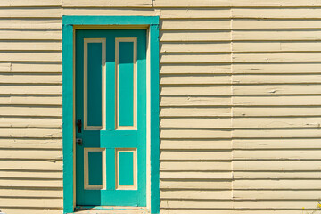 Old Painted Yellow and Green Door