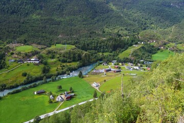 Fototapeta na wymiar Fortunsdalen valley in Norway