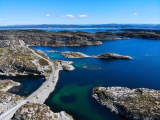 Norway island drone view