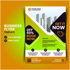 flyer template for corporate or business purpose. simple flyer template for business. editable flyer vector