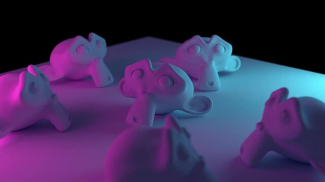 3D Affenkopf Kamera Animation