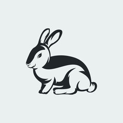 Fototapeta na wymiar Rabbit Logo Design Vector
