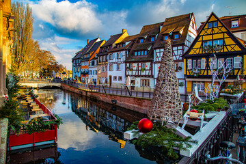 Christmas. Strasbourg, Colmar. - obrazy, fototapety, plakaty