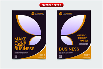 template flyer set for business. editable and user friendly. template design vector