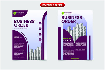 set of flyer template. template for business purpose. fully editable vector