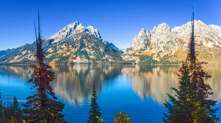 Jenny Lake in Autumn..Grand Teton National Park.Wyoming,North America,.USA