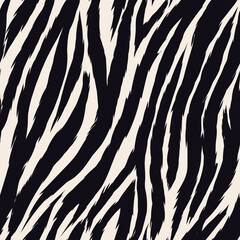 Seamless zebra skin pattern. Vector exotic african animal texture. © Ms.Moloko