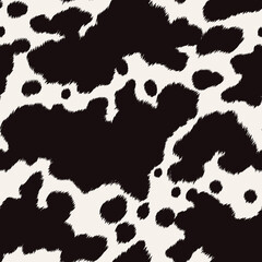 Seamless cow skin pattern. Vector cattle texture. - 467208789