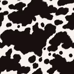 Handdoek met foto Dieren patronen Seamless cow skin pattern. Vector cattle texture.  © Ms.Moloko