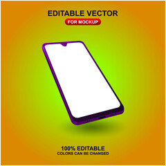 vector of smartphone for mockup purpose. fully editable. object illustration vector