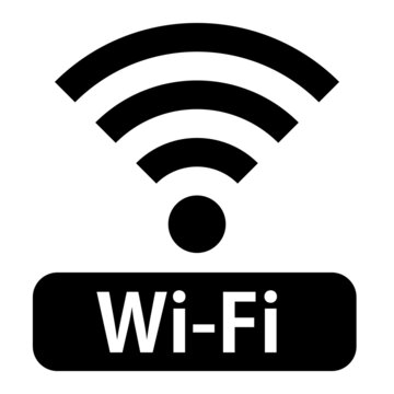 Simple Wi-fi icon. Wi-fi signal symbol. Internet Connection. Remote internet access collection. Color:Black.  vector.