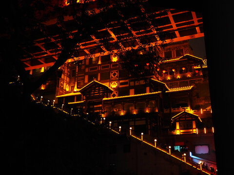 Building during night time