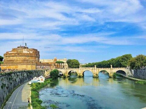 Exterior of castel sant'angelo in citt&agrave; metropolitana di roma,