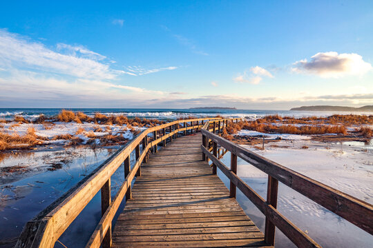 Fishing Pier Over Ocean