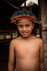 Bora children in the community of San Andres in the Peruvian Amazon